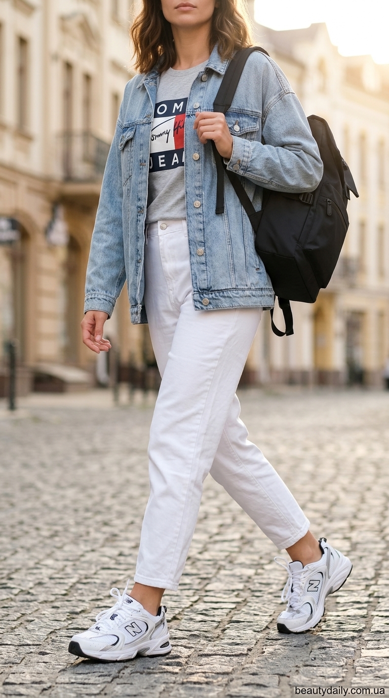 Білі джинси: літні жіночі образи 2026 &mdash; трендові ідеї для вашого гардеробу
