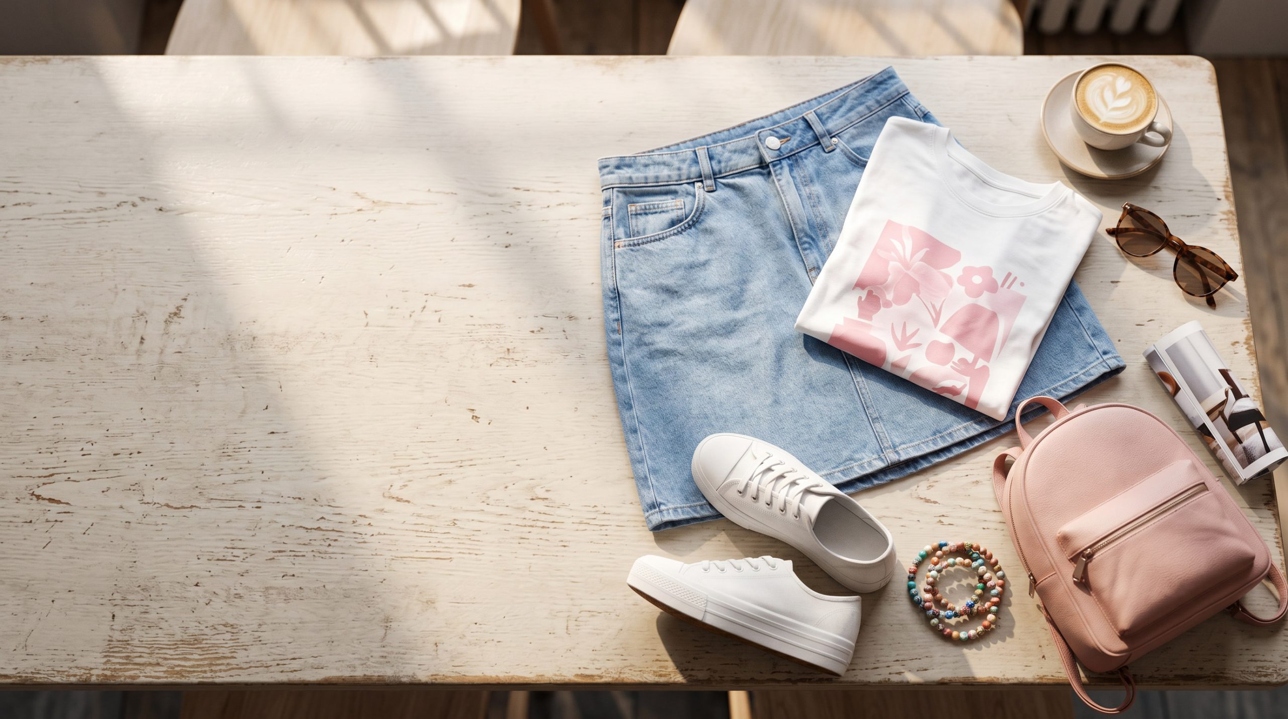 Колаж модних літніх спідниць 2026, представлений у форматі flatlay, ідеальний для стильного ансамблю.