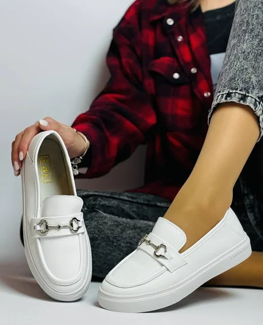 shoes 088.40 Лофери Шкіряні Білі 40 розмір agentshoes.com.ua $1099