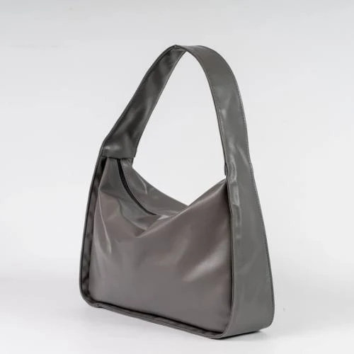 bag М&rsquo;яка сумка-багет сіра quinto $1100