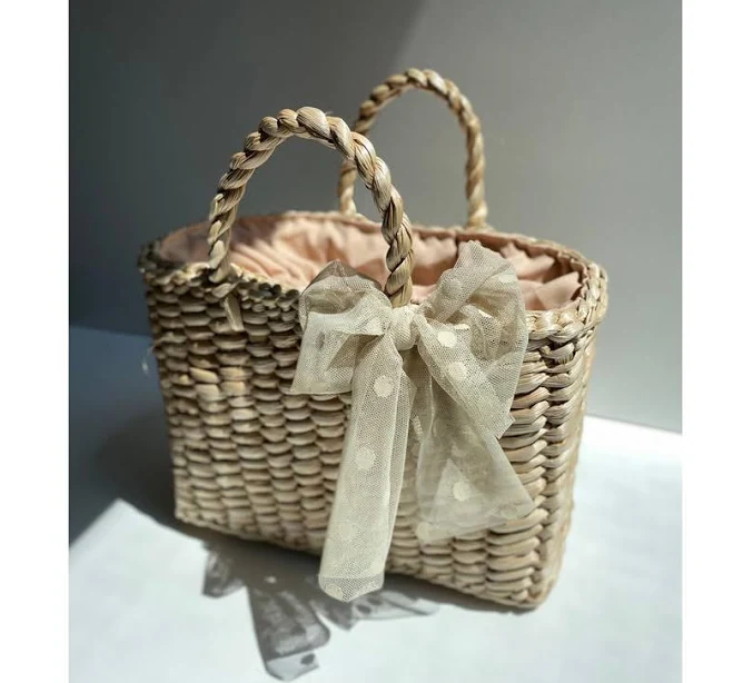 bag Кошик солом'яний жіночий літній з гіпюровим бантиком стильна пляжна бежева ROZETKA $1280