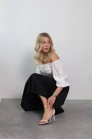 skirt Сатинова спідниця-трапеція чорна Дика Спідниця $1300