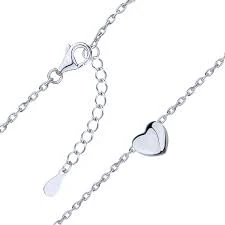 accessory Срібний ланцюжок з підвісом Серце у мінімалістичному стилі з якірним плетінням AURUM jewelry $1410