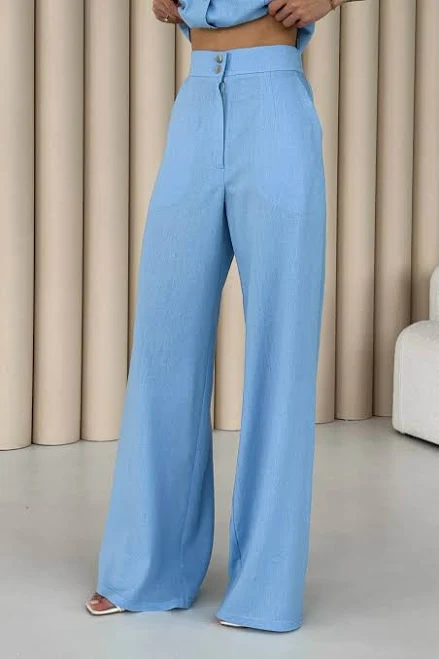 pants Лляні блакитні брюки палаццо Ост DonnaBella $1490