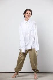 сорочка бавовняна сорочка оверсайз - біла theholybase.com $1560