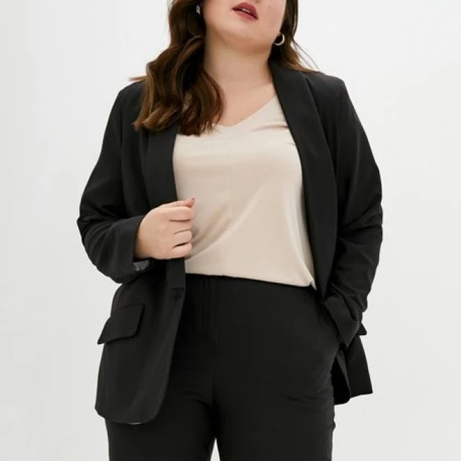 outerwear Чорний жакет прямого крою jhiva.com.ua $1600