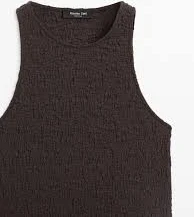 halter top Текстурований топ із коміром хальтер - ЕКРЮ massimodutti.com $1600