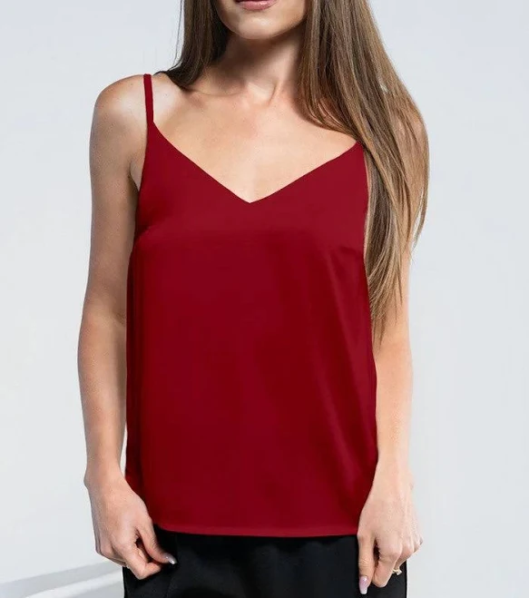 майки Топ на тонких бретелях 1650 red Belleforme $724