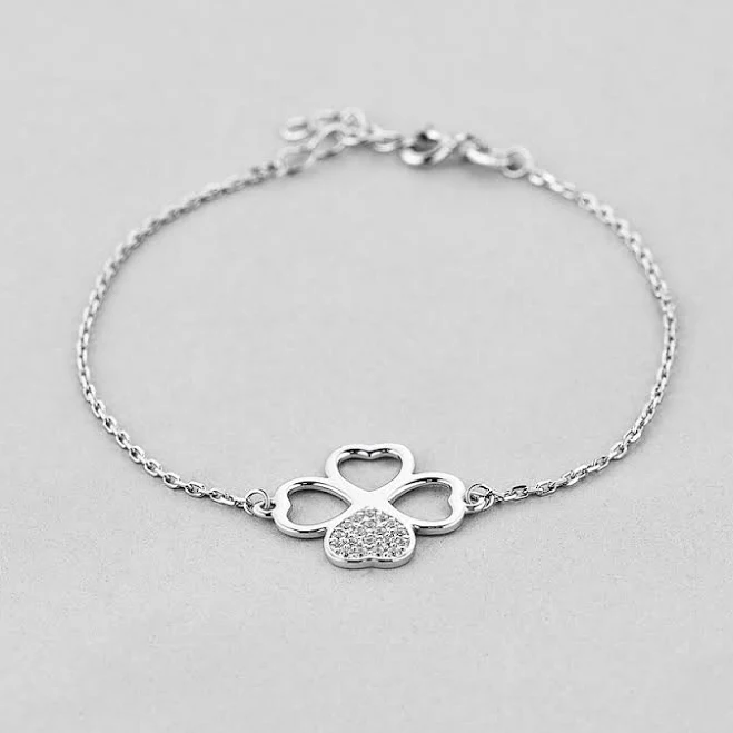 accessory Срібний Браслет Квітка, вставка: Цирконій/фіаніт Minimal $1670