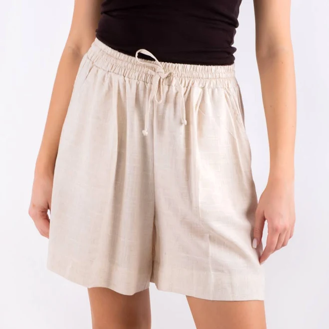 shorts Шорти бермуди лляні бежеві 16892 L (2000000149806) Feminista.ua $960