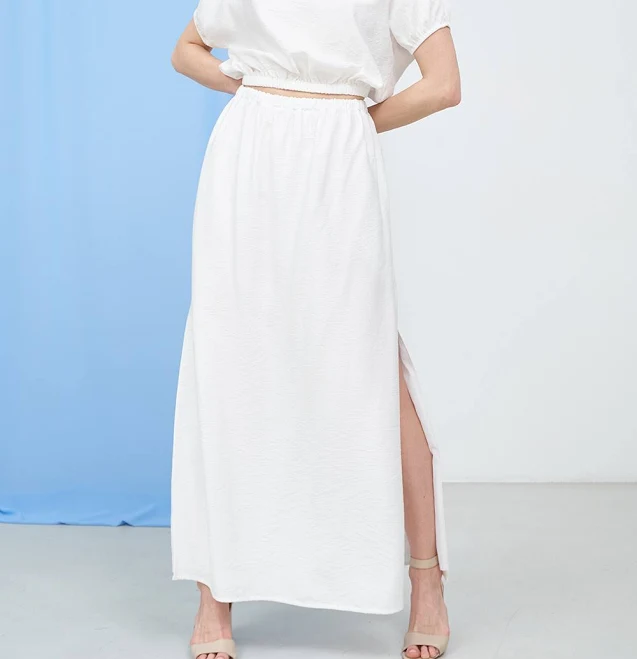 skirt Спідниця максі з розрізами із льону Natali Bolgar $1698