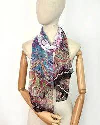 accessory Шарф шифоновий легкий тонкий Каліпсо білий/блакитний scarf-moda.com.ua $170