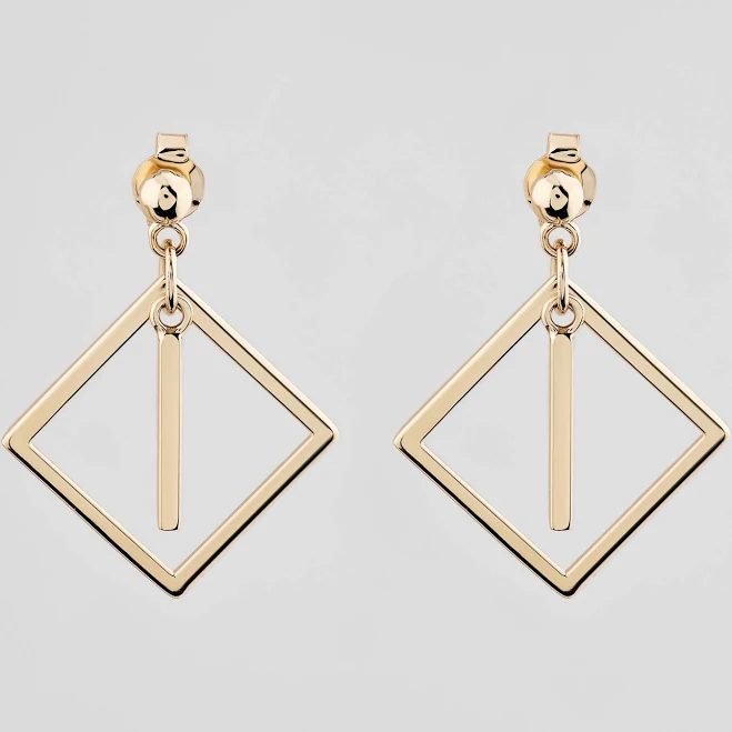 accessory Золоті Сережки Геометрична форма. Жовте Золото Minimal $17130