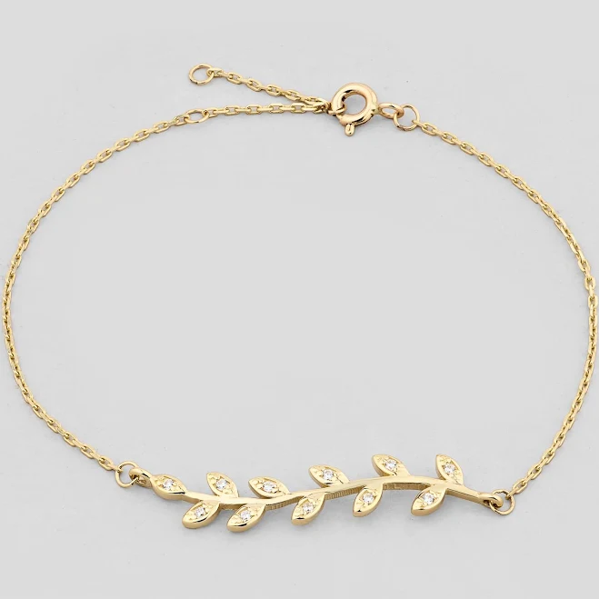 accessory Золотий Браслет Захват. Жовте Золото, вставка: Цирконій/фіаніт Minimal $17440