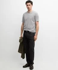 top Футболка з коротким рукавом, суміш бавовни - МЕЛАНЖЕВО-СІРИЙ massimodutti.com $1800