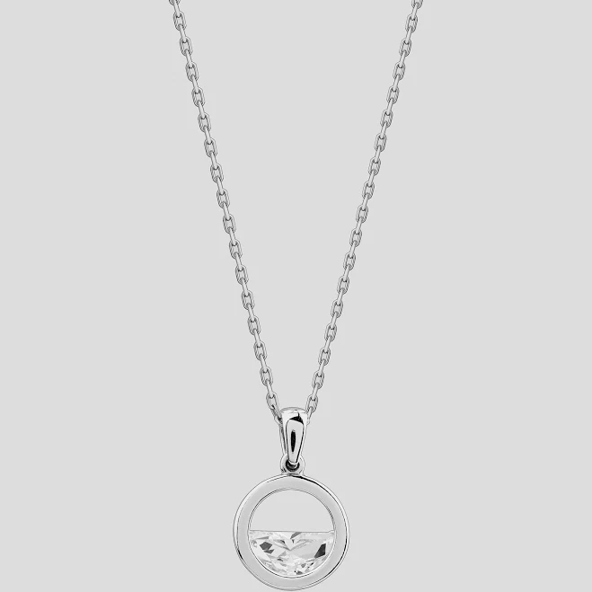 accessory Срібна Підвіска Горизонт, вставка: Цирконій/фіаніт Minimal $1840