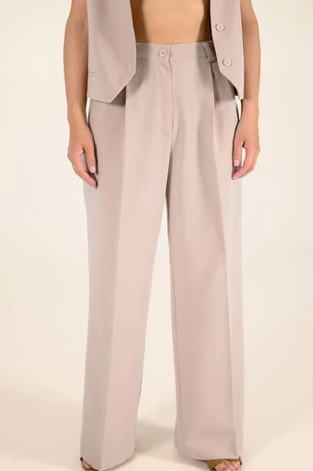 брюки Штани-палаццо бежеві Nine $1899