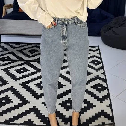 jeans Джинси з високою талією зі стрілкою блакитні Сabanchi $1974