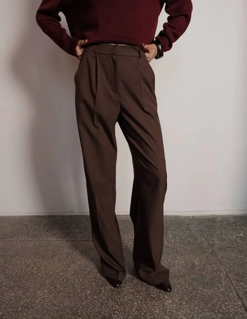 pants Брюки шерстяные палаццо шоколадные The Lace $1990