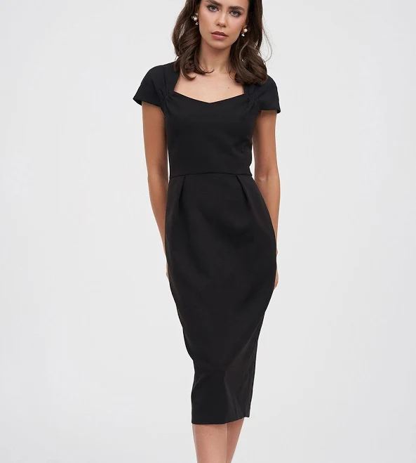 плаття Платье-футляр с глубоким декольте черного цвета Natali Bolgar $1998