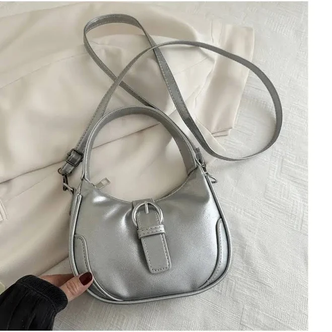 bag Міні сумочка через плече жіноча з ручкою 22х16х6 см Срібна. Сумки ROZETKA $610