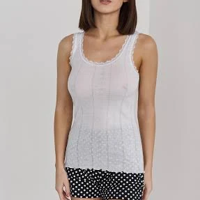 майка Майка жіноча з мереживом - Білий Nicoletta $225