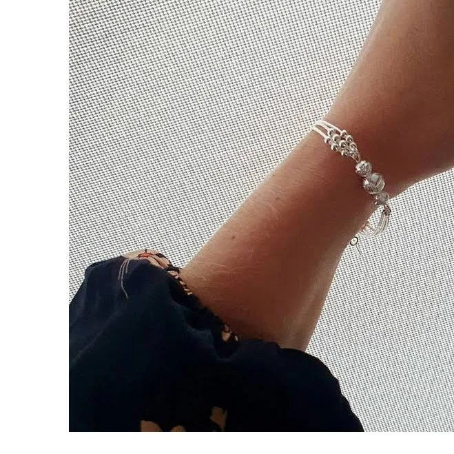 accessory Браслет жіночий срібний ніжний тонкий блискучий потрійний на руку з кульками. Біжутерні браслети ROZETKA $225