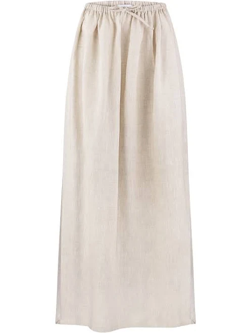 skirt Спідниця максі з льону бежева cici-coco.com.ua $2300