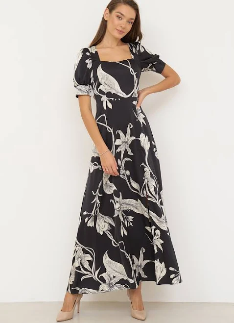 maxi dress Чорна сукня максі з квітковим принтом Natali Bolgar $2398