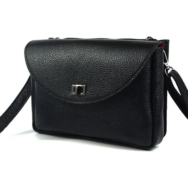 bag Сумка клатч Срібло чорна жіноча маленька із натуральної шкіри 24x15x5 см. Сумки ROZETKA $1530