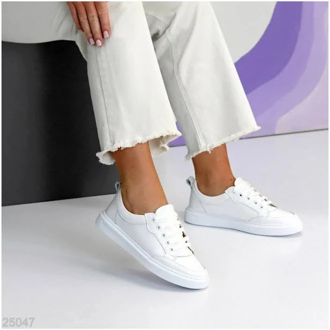 shoes Базові білі кеди натуральна шкіра 25047. Жіночі кеди ROZETKA $1759