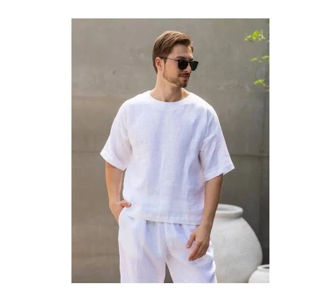 футболки Лляна чоловіча футболка біла ROZETKA $2590