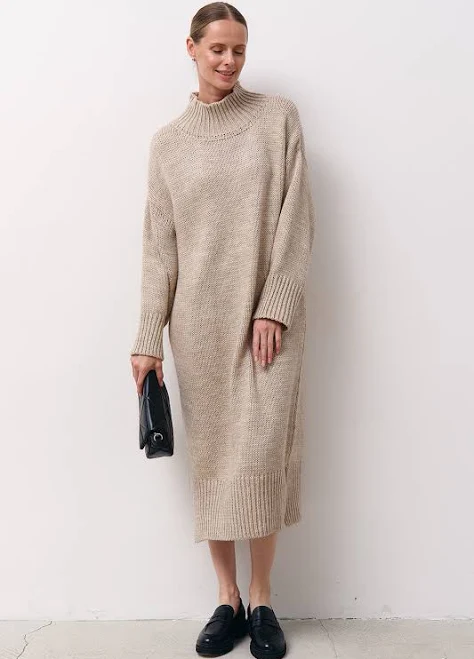 плаття Бежева сукня светр із в'язаного трикотажу Natali Bolgar $2598