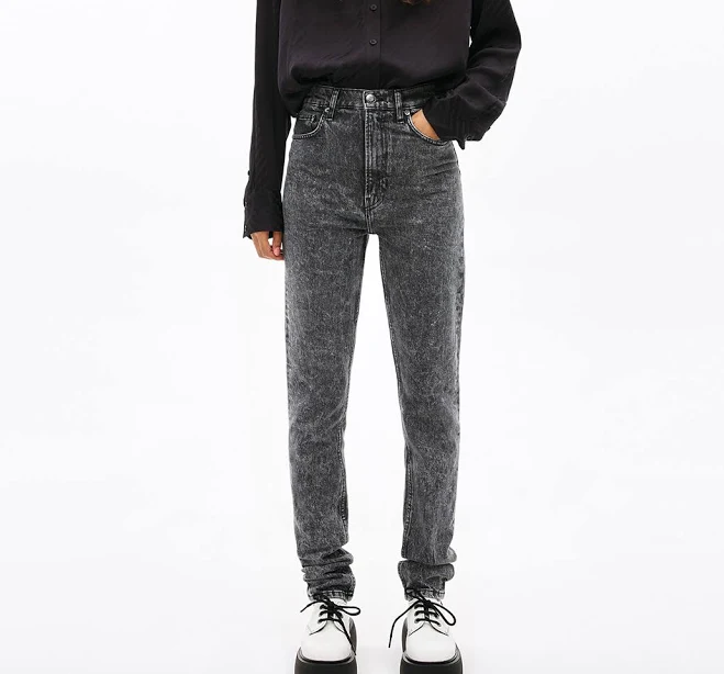 high-waisted jeans Сірі джинси bimbaylola.com $2607