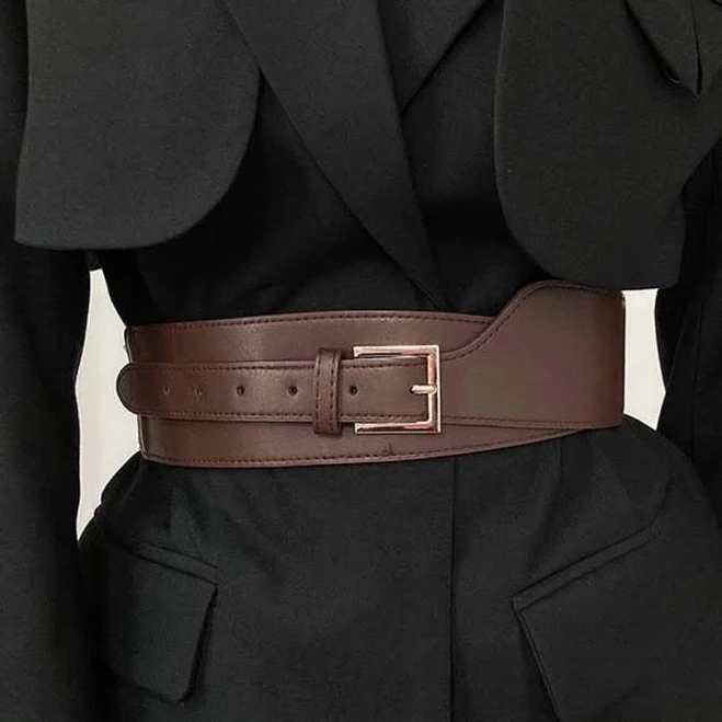 accessory Пояс ремінь широкий з пряжкою коричневий. Ремені та пояси ROZETKA $275