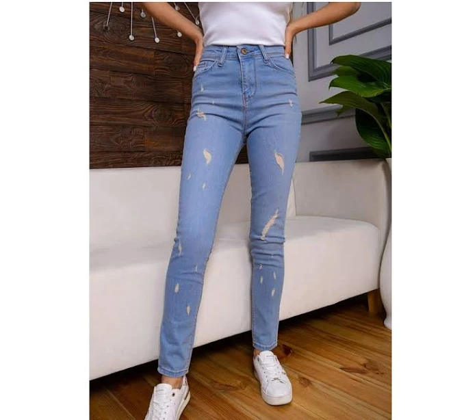 ripped jeans Рвані жіночі джинси скінні блакитного кольору розмір 29 FA_002836. Жіночі джинси ROZETKA $859