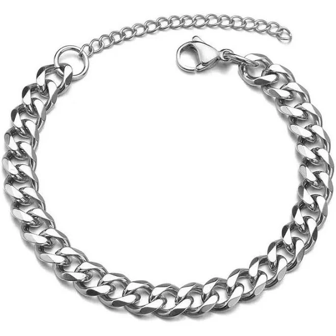 accessory Стильний браслет ланцюг сріблястого кольору &mdash; чоловічий браслет на руку, подарунок для чоловіка. Біжутерні браслети ROZETKA $290