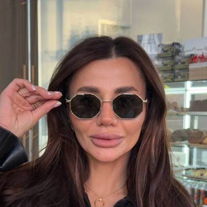 accessory Окуляри восьмикутник Золото/зелені By Nino Shop $300