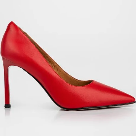 shoes Туфлі човники на підборах у червоному кольорі fours-shoes.com $3200