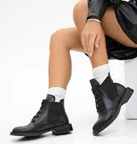 shoes Чорні шкіряні черевики на шнурівці Issa Plus $3251