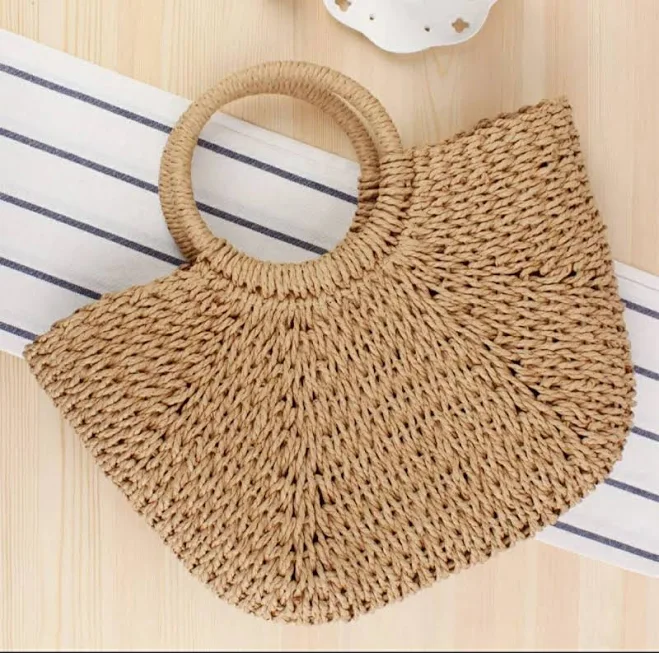 bag Жіноча плетена сумка кошик 34х26см з підкладкою на зав'язці Bigl.ua $830