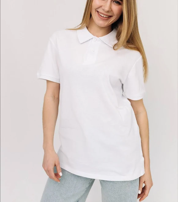 футболки Жіноча Біла футболка Поло з коміром класична Not Enot $345