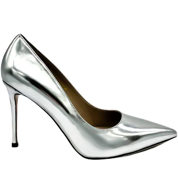 shoes Весняні Жіночі Туфлі шпилька Натуральна шкіра Срібний Розмір 38 Імперія Взуття $3024