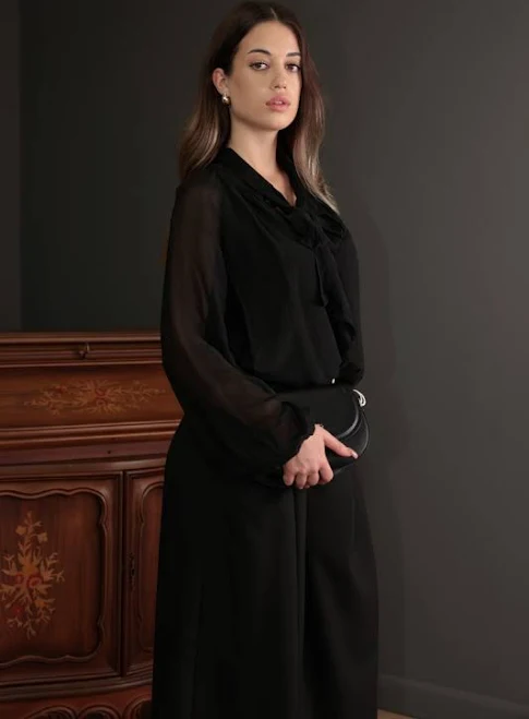 top Блуза шифонова з бантом Jador $3990