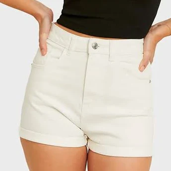 shorts Жіночі білі джинсові шорти Білий 40 Tally Weijl SSHCOMOMIC md-fashion.ua $1299