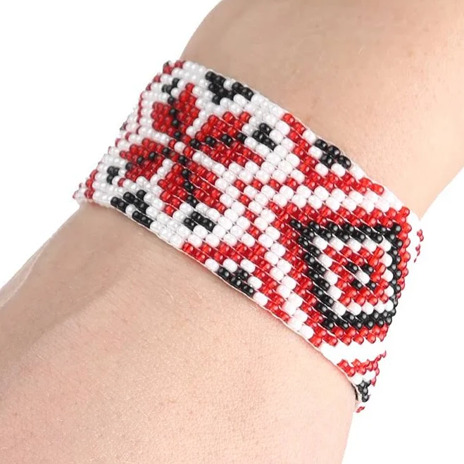 accessory Браслет з бісеру, червоно-білий torba.co.ua $400