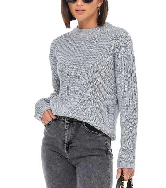 top Бавовняний жіночий светр. Сірий 42-46 SVTR $1950