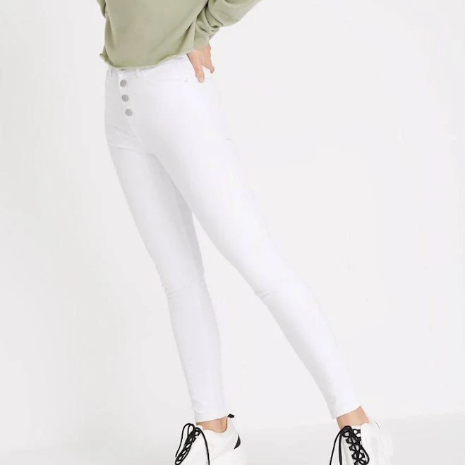 jeans Жіночі джинси скінні з високою посадкою білі - Білий - 42 Diverse $699