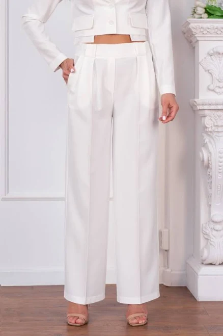pants Штани палаццо зі стрілками білі 4320 mo-woman $1300