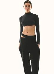 top Кроп-топ з довгими рукавами чорний vishni.ua $43820